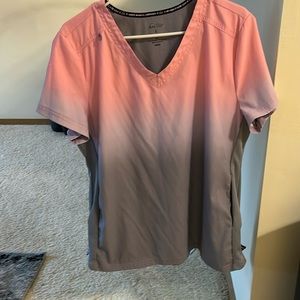 Koi lite large scrub top pink and grey